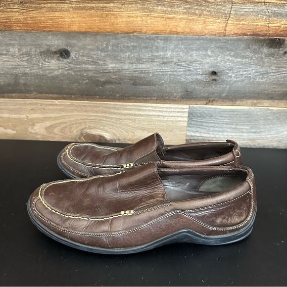 Cole Haan Mens Tucker Slip On Vibram Sole Loafer Shoes‎ Brown Leather size 11 - Picture 1 of 8